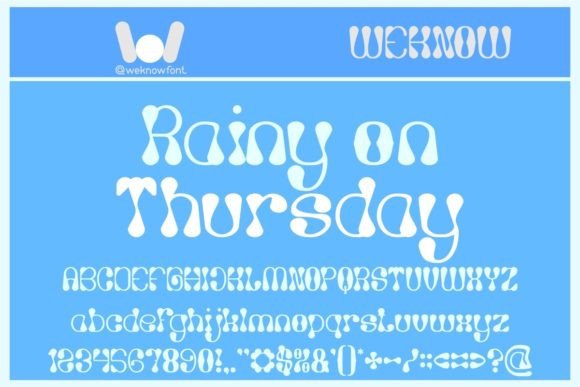 Rainy Day on Thursday Font for Creative Makers